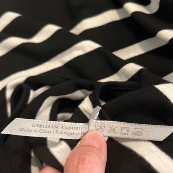 Black and White Striped Maxi Dress - Size M - Picture 8 of 9